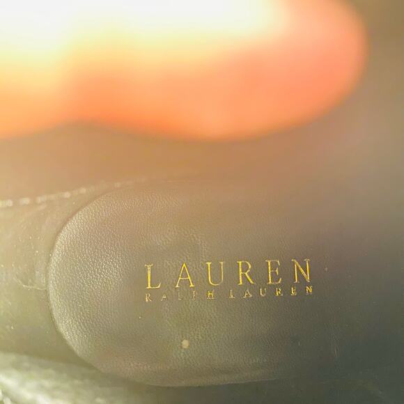 Lauren Ralph Lauren Marcy Black Leather Heeled Ankle‎ Boots Size 8.5B - Picture 5 of 10